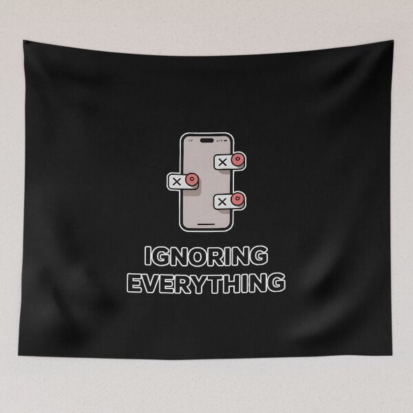 Item preview, Ignoring Everything Muted Phone Minimalist Introvert Meme Aesthetic Shirt designed and sold by ImaginedSpace7.