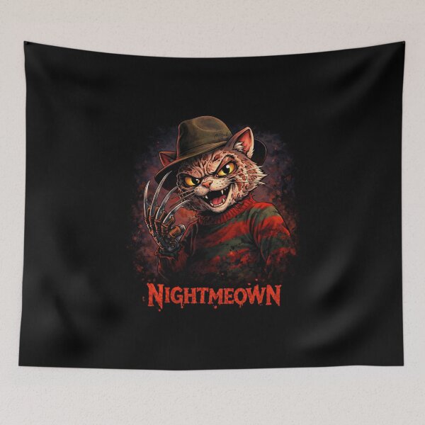 Item preview, Nightmeown Horror Cat Slasher Funny Dark Design designed and sold by VibeFactoryOfc.