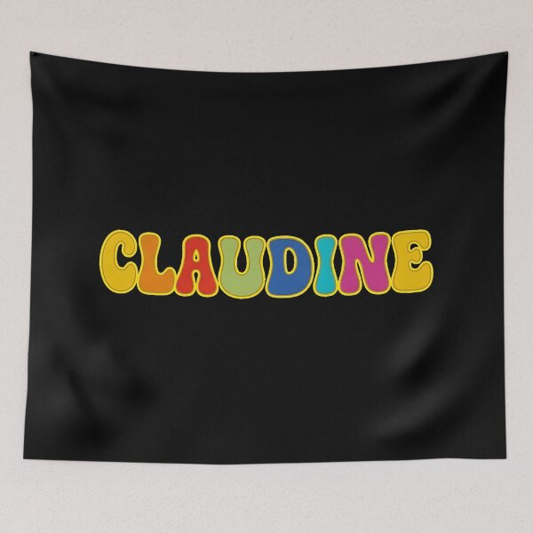 Item preview, ❤️ Claudine Personalized Name Wavy Retro Shirt, Coffee Mug, Sticker Gift designed and sold by HelixPedia.