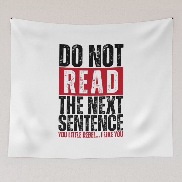 Item preview, Do Not Read the Next Sentence designed and sold by Dondonmart.