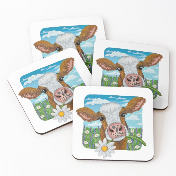 Item preview, Cow with Flower designed and sold by artbyalex22.
