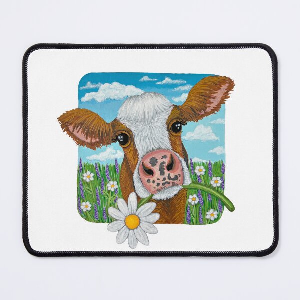 Item preview, Cow with Flower designed and sold by artbyalex22.