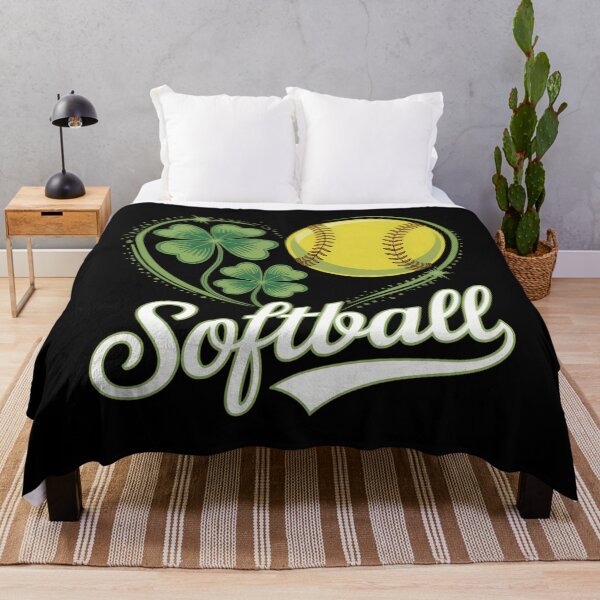 Item preview, Softball Lover Shamrock Clover Heart St Patrick's Day designed and sold by EllenJast.
