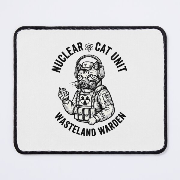 Item preview, Nuclear Cat Unit-Wasteland Warden l Cyberpunk Cat designed and sold by UNFILTERED MOODS.