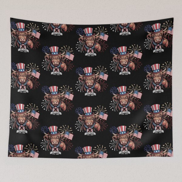 Item preview, Highland Cow 250th America Anniversary designed and sold by JRice66.