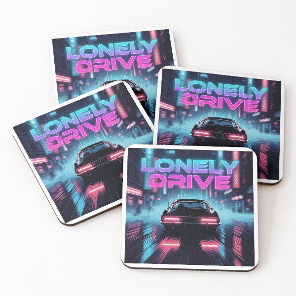 Item preview, Lonely Drive – Neon Night Vintage Car Tee designed and sold by Epic.