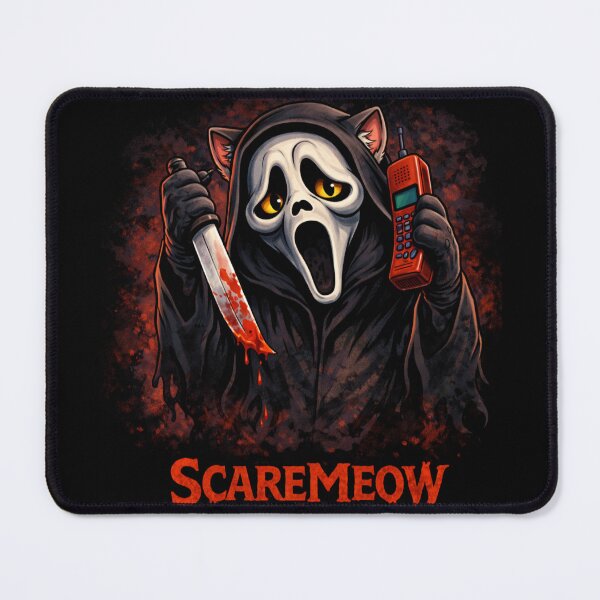 Item preview, Scaremeow Horror Cat Funny Slasher Parody Design designed and sold by VibeFactoryOfc.