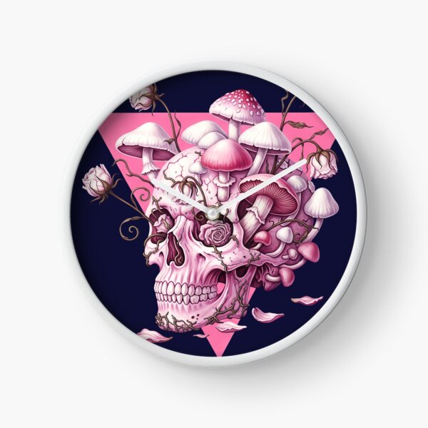 Item preview, Pink Skull and Pink Flowers Leaves and Mushrooms designed and sold by nuel-art.