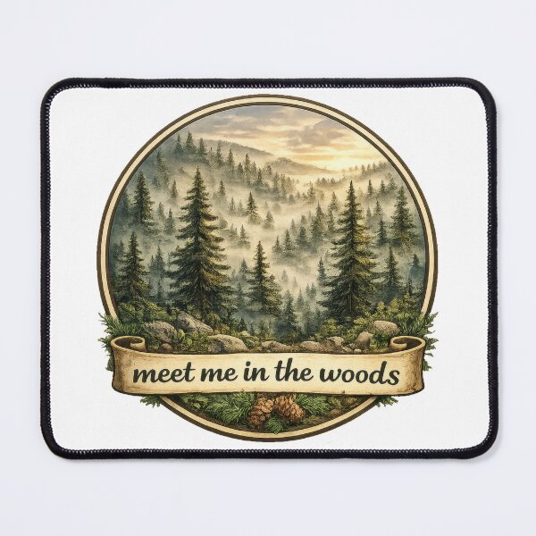 Item preview, Misty Pine Forest Badge designed and sold by jgvisualarts.