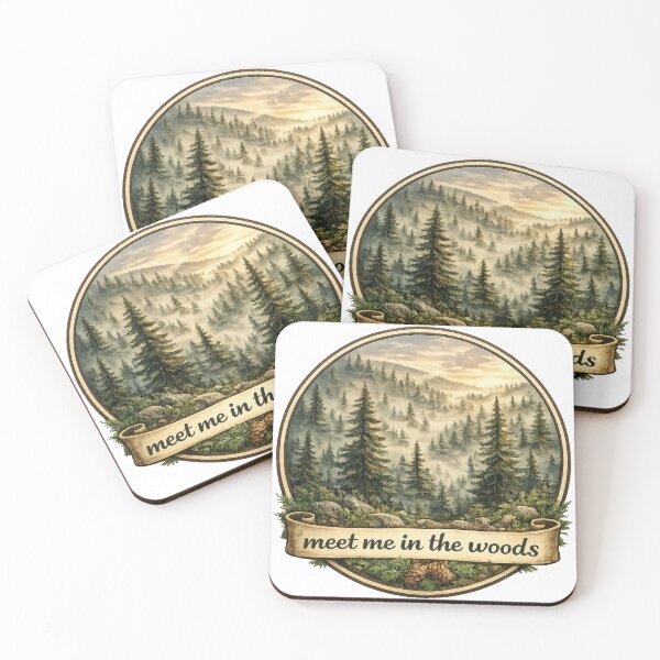 Item preview, Misty Pine Forest Badge designed and sold by jgvisualarts.