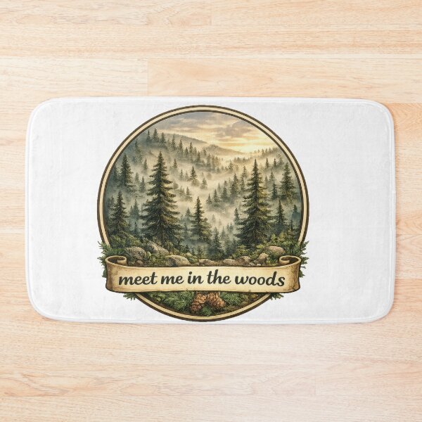 Item preview, Misty Pine Forest Badge designed and sold by jgvisualarts.