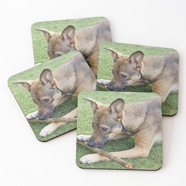 Item preview, Playful Puppy Chewing a Stick designed and sold by ZoroDesign.