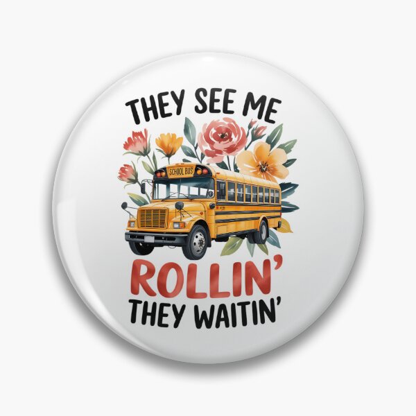 Item preview, They See Me Rollin' They Waiting' Floral School Bus Driver designed and sold by EllenJast.
