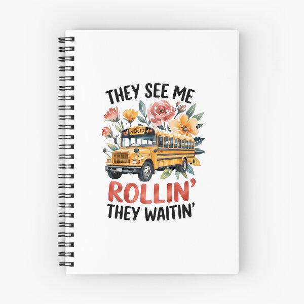 Item preview, They See Me Rollin' They Waiting' Floral School Bus Driver designed and sold by EllenJast.