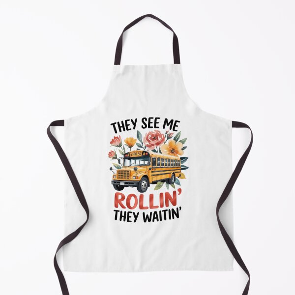 Item preview, They See Me Rollin' They Waiting' Floral School Bus Driver designed and sold by EllenJast.