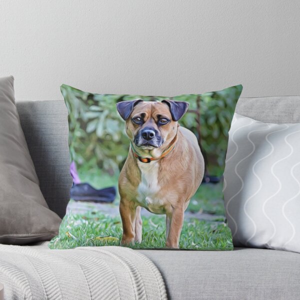 Item preview, Cute Loyal Terrier Mix Dog in the Garden designed and sold by ZoroDesign.
