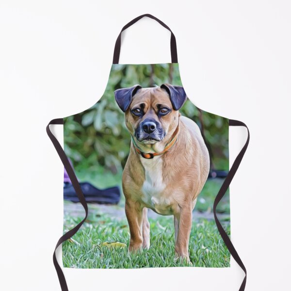 Item preview, Cute Loyal Terrier Mix Dog in the Garden designed and sold by ZoroDesign.
