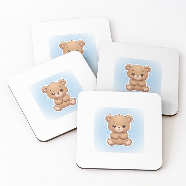 Item preview, Cute Kawaii Teddy Bear Sticker - Adorable Baby Bear Decal designed and sold by Stick-Shop9.
