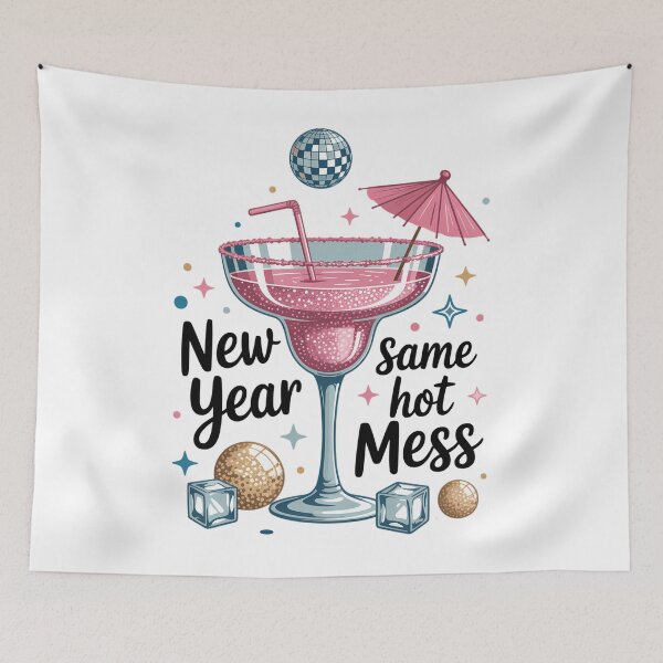 Item preview, New Year Drinking Martini Alcohol New Year Party New Year Sarcastic Disco Ball designed and sold by EllenJast.
