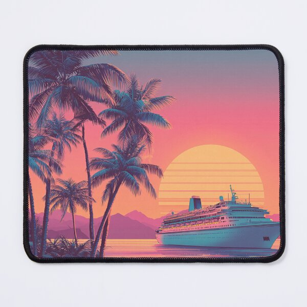 Item preview, Neon Miami Cruise Retro Sunset with Luxury Ocean Voyage designed and sold by Valor Vibes Clothing Co..