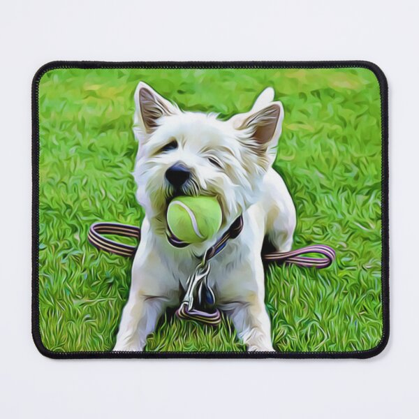 Item preview, Westie Playtime with Tennis Ball designed and sold by ZoroDesign.