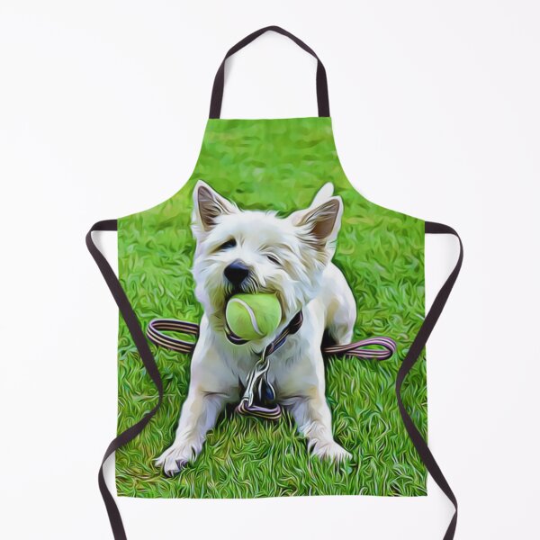 Item preview, Westie Playtime with Tennis Ball designed and sold by ZoroDesign.