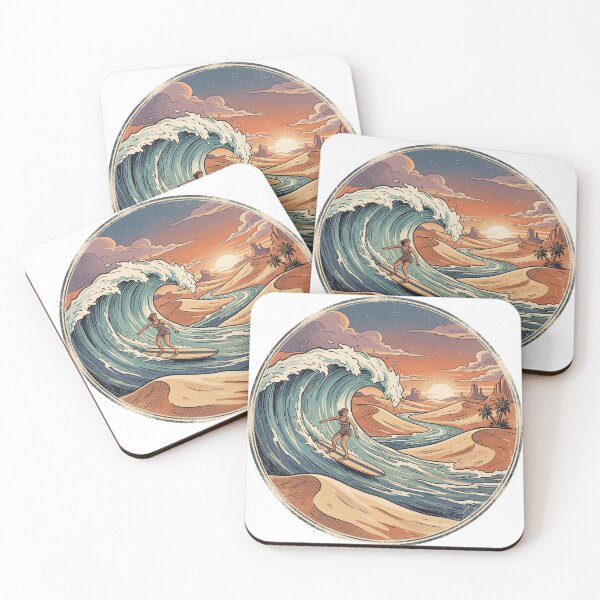 Item preview, Vintage Desert Surf - Surreal Retro Wave Art designed and sold by MaynyStudio.