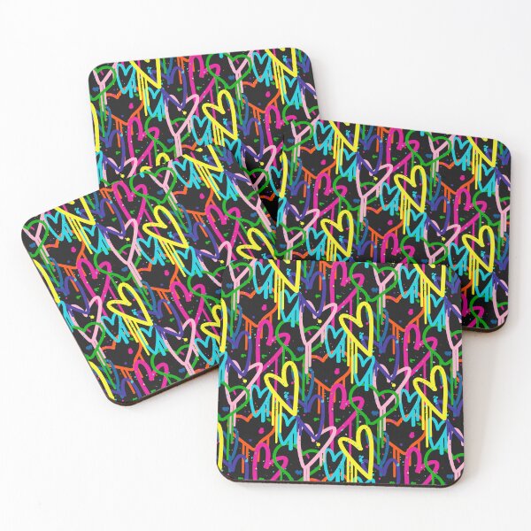Item preview, All You Need Is Love Neon Graffiti Hearts Pattern – Colorful Street Art Love Design designed and sold by SeoulInkSoul.