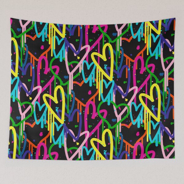 Item preview, All You Need Is Love Neon Graffiti Hearts Pattern – Colorful Street Art Love Design designed and sold by SeoulInkSoul.