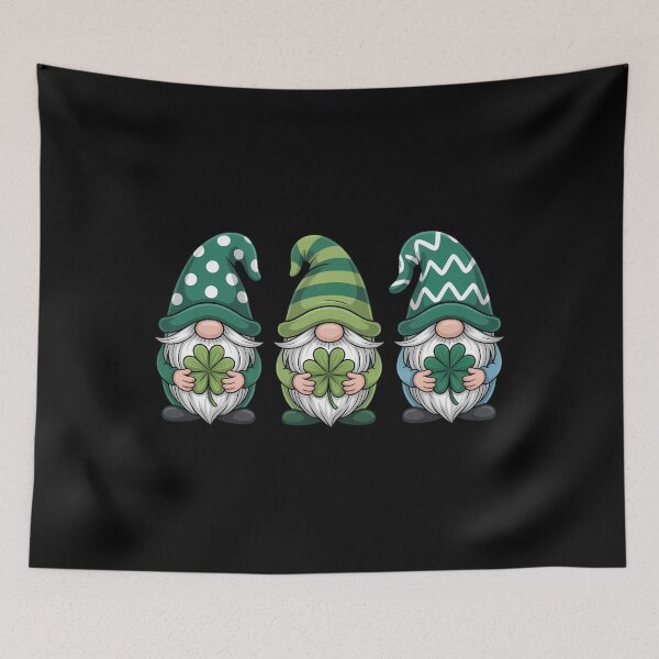 Item preview, Three Gnomes Holding Irish Clover Shamrock St Patrick's Day designed and sold by EllenJast.