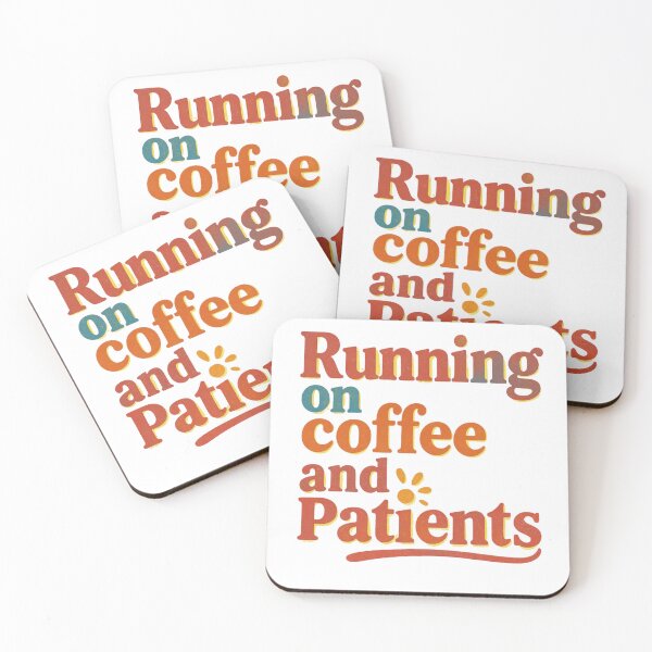 Item preview, Running on coffee and patients  font  Humor Tee, brafdesign designed and sold by Brafdesign.