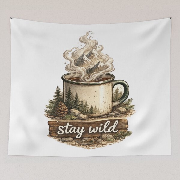 Item preview, Mountain Steam Camp Mug designed and sold by jgvisualarts.