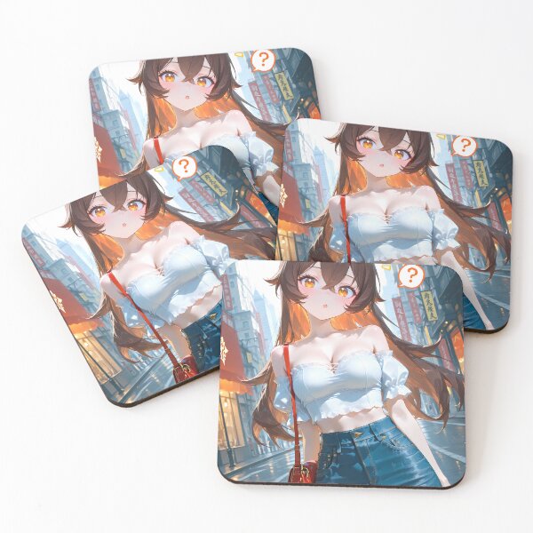 Item preview, Amber Genshin Impact City Street Question Mark Cute designed and sold by Tokyonomad.