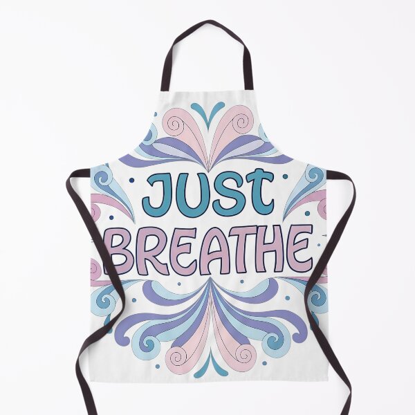 Aperçu de l'œuvre Art typographique pastel « Just Breathe Mindfulness » créée et vendue par VineVibe16Studio.