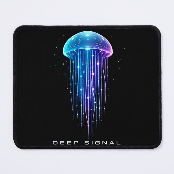 Item preview, Deep Signal Cyberpunk Jellyfish T-Shirt – Neon Sci-Fi Ocean Aesthetic, Futuristic Glow Design designed and sold by JonelCrafts.