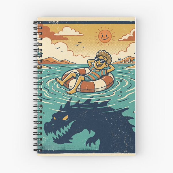 Item preview, Retro Sea Monster Surprise - Vintage Summer Art designed and sold by MaynyStudio.