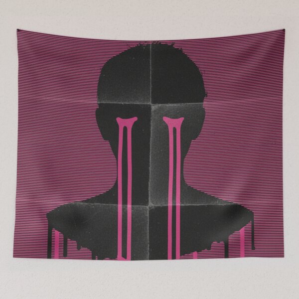 Item preview, Don't Leave Yet – Emotional Silhouette with Glitch Aesthetics designed and sold by HeyHas.