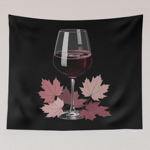 Item preview, Wine Drinker Glass of Wine Maple Leaf Autumn Fall Drinking designed and sold by EllenJast.