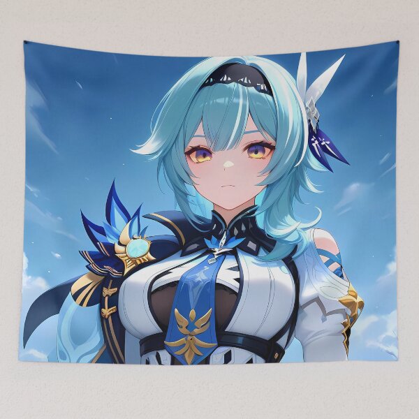 Item preview, Eula Genshin Impact Skyward Cryo Knight Portrait designed and sold by Tokyonomad.