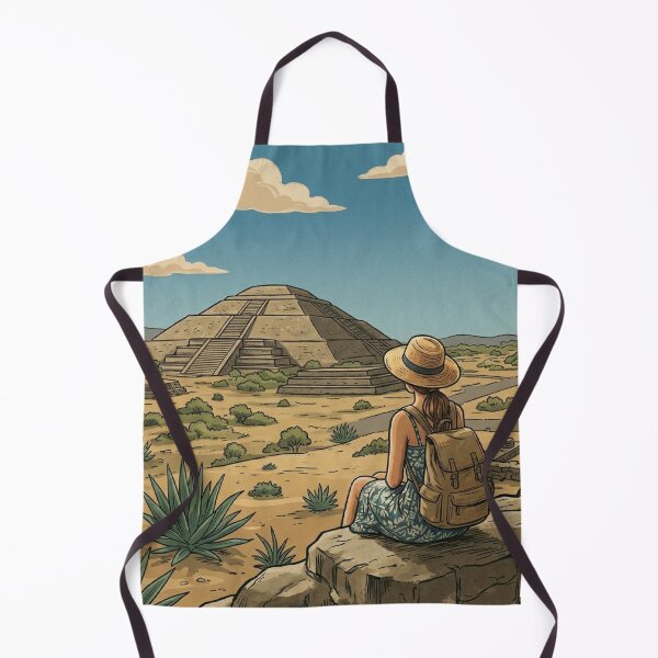 Item preview, Vintage Solo Female Travel Teotihuacan- Mexico Destination Art designed and sold by Bloom & Quiet .
