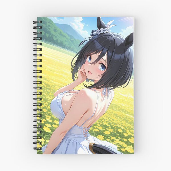 Item preview, Eishin Flash Uma Musume Pretty Derby Flower Field Mountains Back View designed and sold by Tokyonomad.