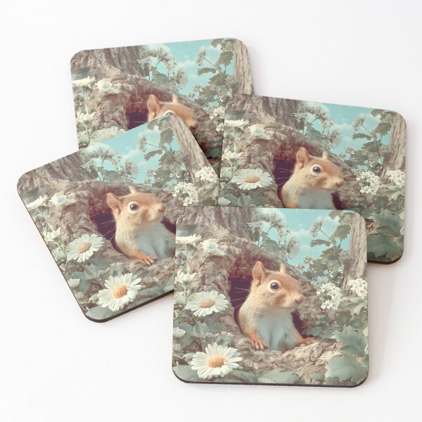 Item preview, Curious Squirrel In Blooming Forest designed and sold by junkydotcom.