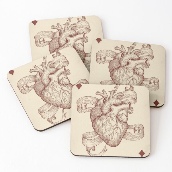 Item preview, Heart of Diamonds – Vintage Card with Dark Anatomy designed and sold by HeyHas.