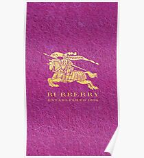 Purple Burberry Poster