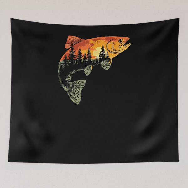 Item preview, Trout Fly Fishing Angler Fisherman Nature Forest Outdoor Adventure designed and sold by alber-garnell.