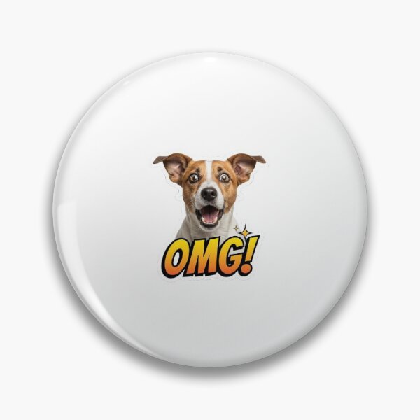 Item preview, Shocked Dog Sticker – Funny Pet designed and sold by SainiArt19.