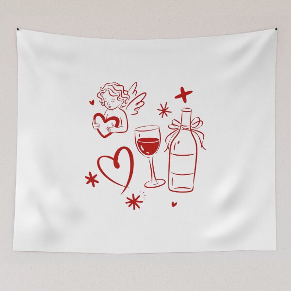 Item preview, Cupid Valentine Wine Heart Men Women Valentines designed and sold by IdunayaStore.