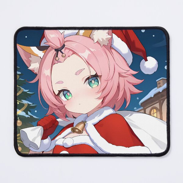 Item preview, Diona Genshin Impact Santa Cape Bell Winter Snowy Night designed and sold by Tokyonomad.