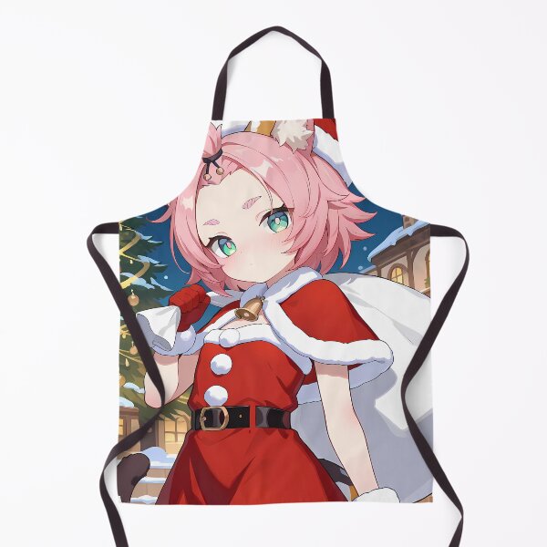 Item preview, Diona Genshin Impact Santa Cape Bell Winter Snowy Night designed and sold by Tokyonomad.
