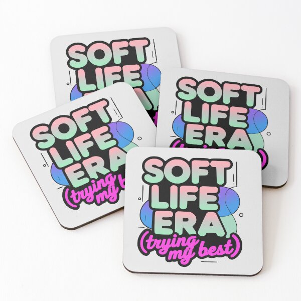 Item preview, Soft Life But Mentally Tired Sticker – Aesthetic Gen Z Meme, Relatable Burnout Humor, Cute Minimal Design designed and sold by VectorJoy.